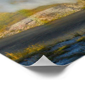 Dubbele regenboog bij Riverside Geyser, Yellowston Poster (Hoek)