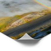 Dubbele regenboog bij Riverside Geyser, Yellowston Poster (Hoek)