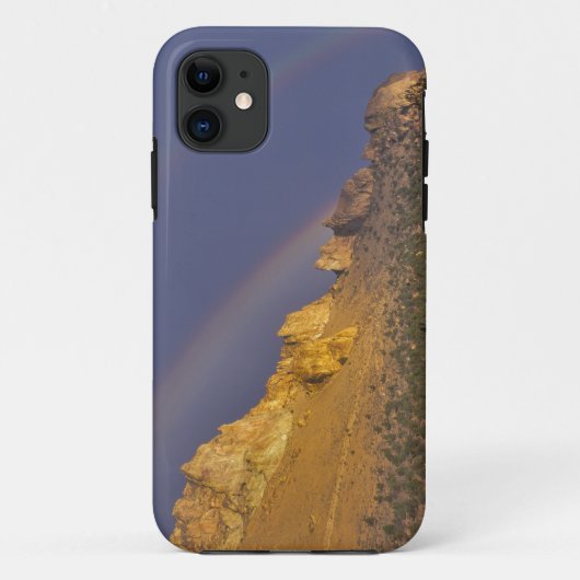 Dubbele regenboog boven een rotsformatie bij Smith Case-Mate iPhone Case (Achterkant)