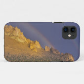 Dubbele regenboog boven een rotsformatie bij Smith Case-Mate iPhone Case (Achterkant (horizontaal))
