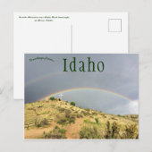 Dubbele regenboog boven tafelrots Boise Idaho Briefkaart (Voorkant / Achterkant)