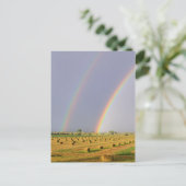 Dubbele regenboog briefkaart (Staand voorkant)