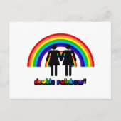 Dubbele regenboog briefkaart (Voorkant)