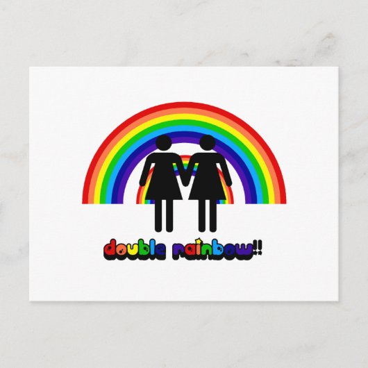 Dubbele regenboog briefkaart (Voorkant)