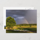 Dubbele regenboog door regen briefkaart (Voorkant / Achterkant)