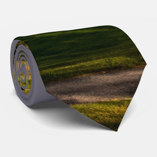 Dubbele regenboog door regen Stropdas (Opgerold)