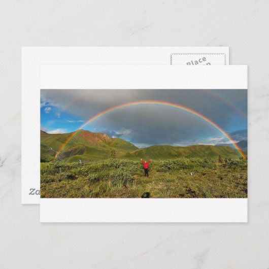 Dubbele regenboog, echte foto! briefkaart (Voorkant / Achterkant)