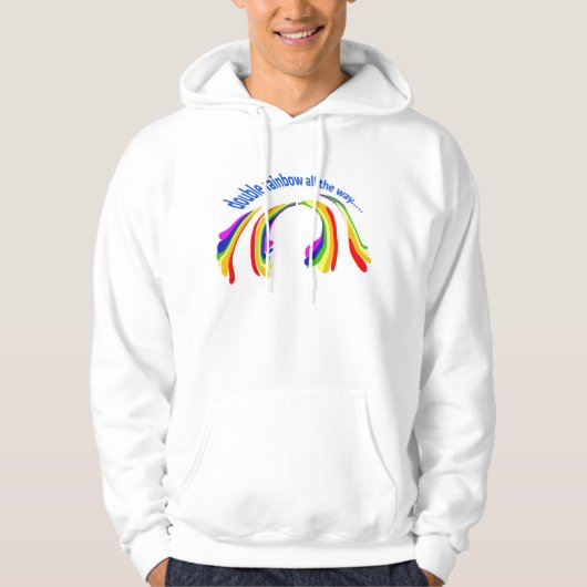 dubbele regenboog helemaal hoodie (Voorkant)