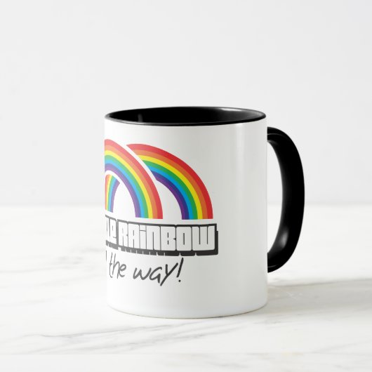 Dubbele regenboog, helemaal! (licht) mok (Voorkant rechts)