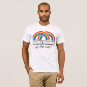 Dubbele regenboog, helemaal! (licht) t-shirt (Voorkant volledig)