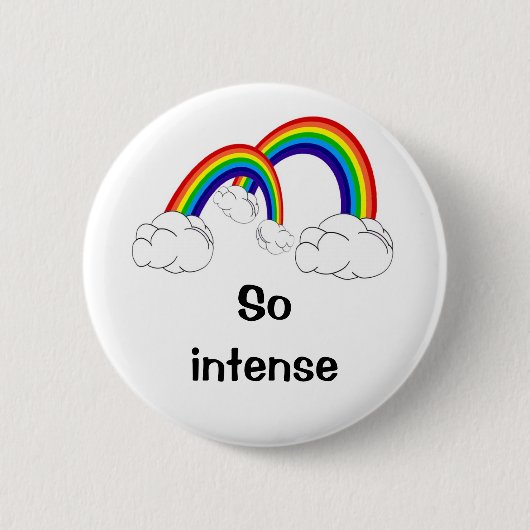 Dubbele regenboog helemaal over de hemel ronde button 5,7 cm (Voorkant)
