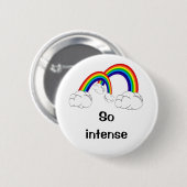 Dubbele regenboog helemaal over de hemel ronde button 5,7 cm (Voorkant /achterkant)
