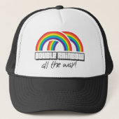Dubbele regenboog, helemaal! trucker pet (Voorkant)