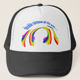 dubbele regenboog helemaal trucker pet