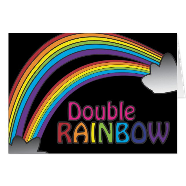 Dubbele regenboog in de lucht (Voorkant Horizontaal)