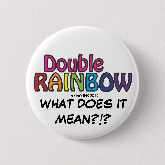 Dubbele regenboog in de lucht ronde button 5,7 cm (Voorkant)