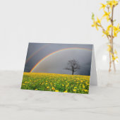 Dubbele Regenboog Kaart (Gele Bloem)