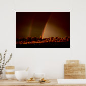 Dubbele regenboog muur Poster (Keuken)