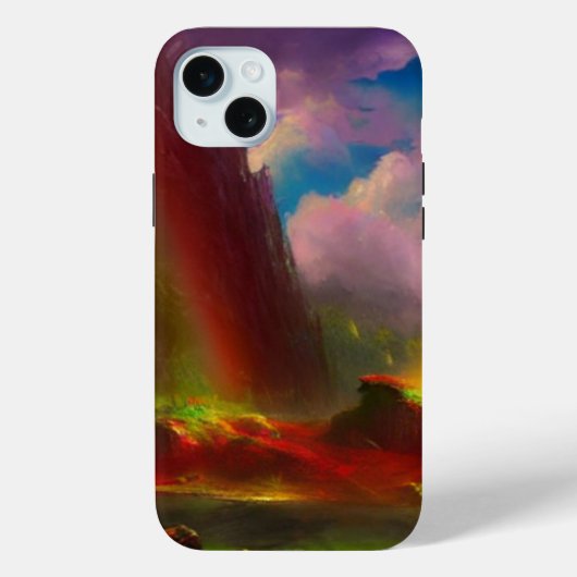 Dubbele regenboog over dramatische klif Case-Mate iPhone case (Achterkant)