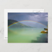 Dubbele regenboog over een fjord-briefkaart briefkaart (Voorkant / Achterkant)