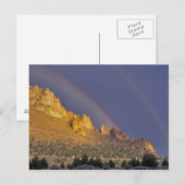 Dubbele regenboog over een rotsformatie bij Smith Briefkaart (Voorkant / Achterkant)