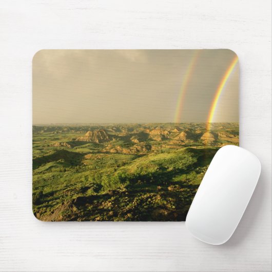 Dubbele regenboog over gekleurde Canyon in Theodor Muismat (Met muis)