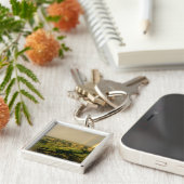 Dubbele regenboog over gekleurde Canyon in Theodor Sleutelhanger (Zijkant)