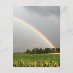 Dubbele regenboog over New Jersey Field Briefkaart