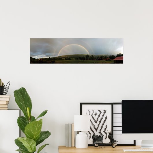 Dubbele regenboog poster (Thuiskantoor)