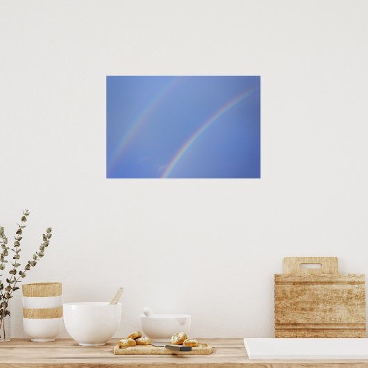 Dubbele regenboog poster (Keuken)