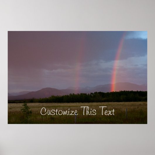Dubbele regenboog;  poster (Voorkant)