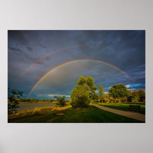 Dubbele regenboog poster (Voorkant)