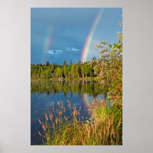Dubbele regenboog - Poster van het Birchmeer (Voorkant)