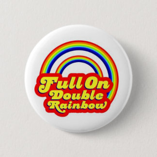 Dubbele regenboog! ronde button 5,7 cm