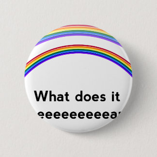 Dubbele regenboog ronde button 5,7 cm