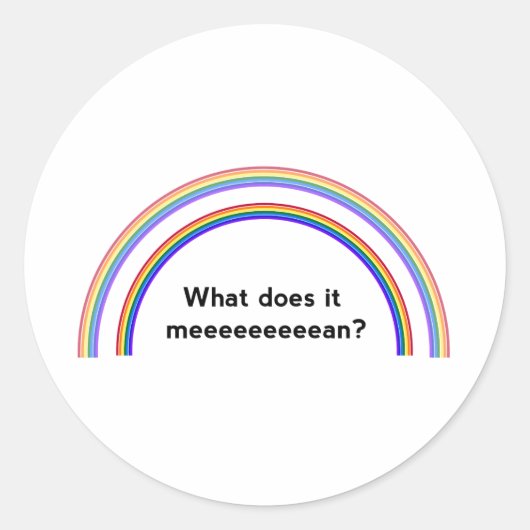 Dubbele regenboog ronde sticker (Voorkant)