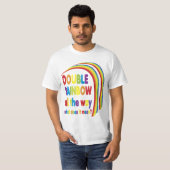 Dubbele regenboog t-shirt (Voorkant volledig)
