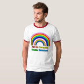 Dubbele regenboog t-shirt (Voorkant volledig)