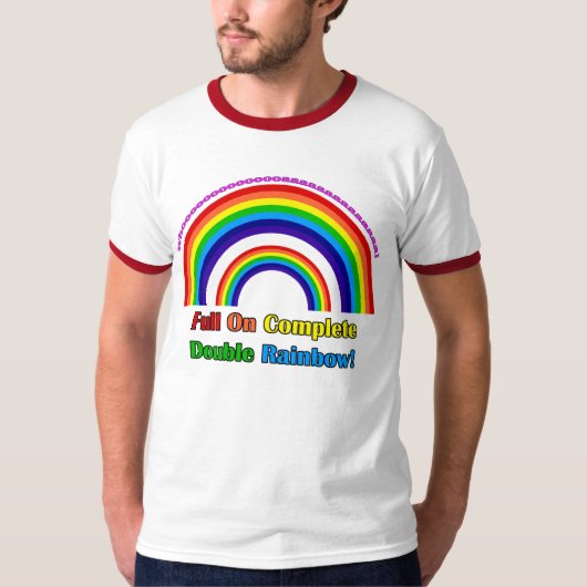 Dubbele regenboog t-shirt (Voorkant)