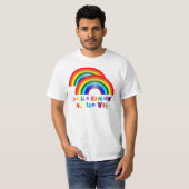 Dubbele regenboog t-shirt (Voorkant volledig)