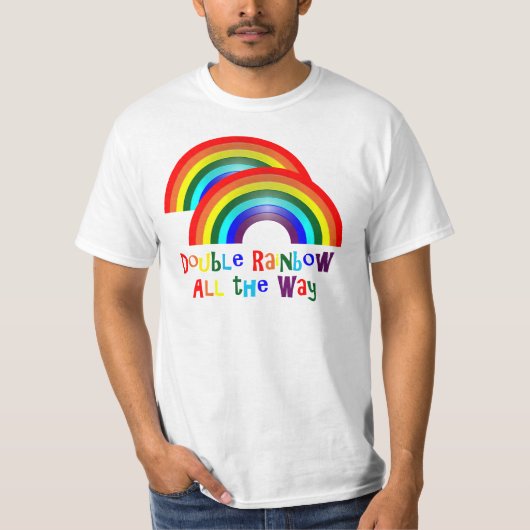 Dubbele regenboog t-shirt (Voorkant)