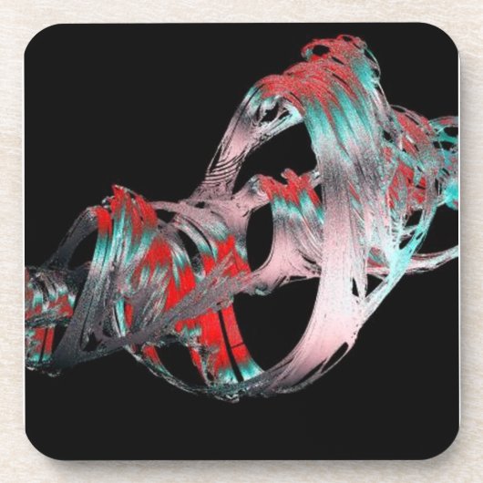 Dubbele regenboog Vortex Cork Onderzetter Set (Voorkant)