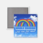 Dubbele regenboog, wat betekent dit? magneet (Voorkant / Achterkant)
