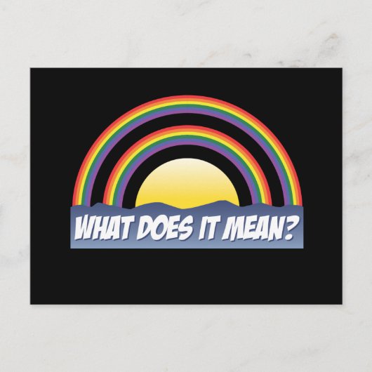 Dubbele regenboog wat betekent het? briefkaart (Voorkant)