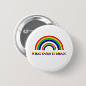 Dubbele regenboog. Wat betekent het? Ronde Button 5,7 Cm (Voorkant /achterkant)