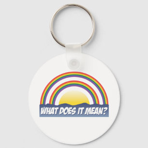 Dubbele regenboog wat betekent het? sleutelhanger