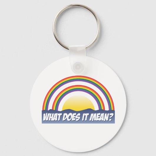 Dubbele regenboog wat betekent het? sleutelhanger (Voorkant)