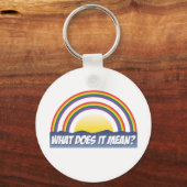 Dubbele regenboog wat betekent het? sleutelhanger (Voorkant)