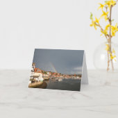 dubbele regenboog, Whitby, Verenigd Koninkrijk - n Kaart (Gele Bloem)