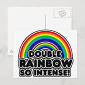 Dubbele regenboog, zo intensief briefkaart (Voorkant / Achterkant)